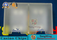 Acrylic Gambling Poker Card Holder Frosted Casino Table Accessories 1-2 Decks With 2 Exit Discard Holder