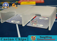 Double - Open Translucent Matte Casino Table Accessories Acrylic  1-2 Deck Playing Cards Button