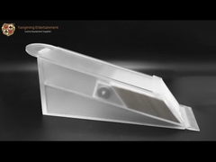 Pabrikan Dirancang Sepatu Dealer Kartu Meja Poker Akrilik Buram 8 Dek yang Ditingkatkan