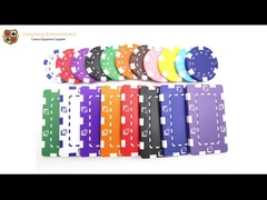 11.5g Plastic Fancy Blank Casino Poker Chips Tanpa Pola Logo Disesuaikan