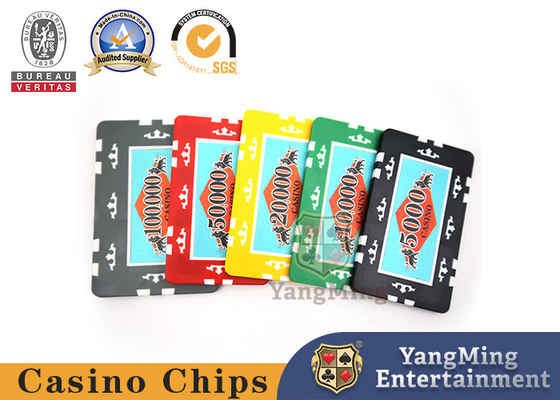 Beli ABS 11.5g Profesional Baccarat Texas Poker Chip Set Warna Kuning Hijau Merah pembuatan online