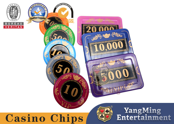 Beli Set Chip Poker Baccarat 760 Potongan Dengan Sablon Kristal Akrilik Tanda UV pembuatan online