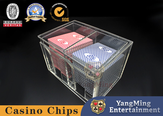 Beli Kotak Limbah Kartu Poker Akrilik Sepenuhnya Transparan Meja Poker Meja Permainan Kotak Kartu Baccarat pembuatan online