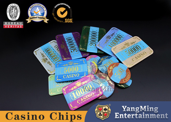 Beli Chip Poker Custom Made Berlapis Emas Kristal Akrilik Anti Palsu pembuatan online