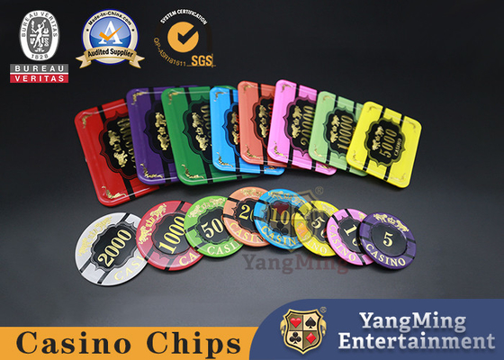 Beli 40mm Kustom Chip Poker Set Meja Kasino Baccarat Dragon Tiger Kristal Akrilik Berlapis Emas pembuatan online