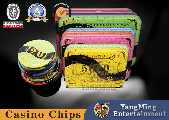 Beli Suhu Tinggi Berlapis Emas Grid Chip Poker Desain Meja Kasino Baccarat Acrylic Crystal Chips pembuatan online