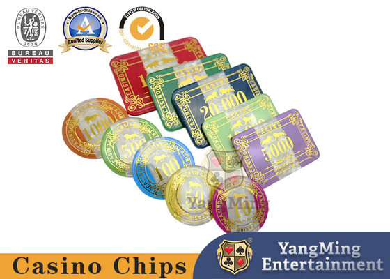 Beli Three Layer Acrylic Shell Pattern Texas Poker Chip Set Meja Judi Baccarat Disesuaikan 760 pembuatan online