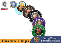 Anti Counterfeiting Casino Poker Chip Set Clay +Sticker
