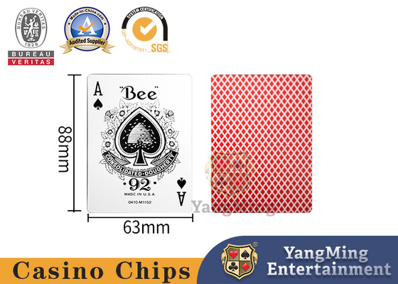 Beli Merah dan Biru Lebah Kembali Pola 310g Black Core Casino Kartu Poker Tempat Kemasan Kotak Warna pembuatan online