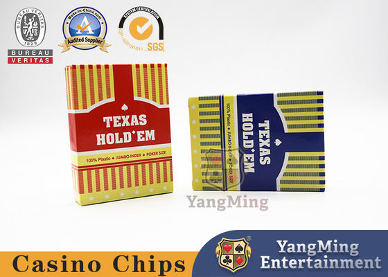 Beli 63 X 88 Mm Mencegah Kecurangan Kartu Remi Kasino Merah Dan Biru Warna Ganda pembuatan online