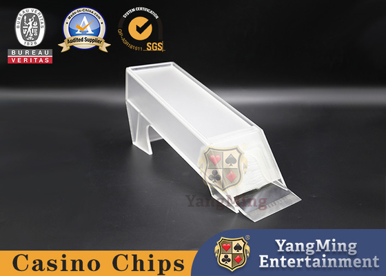 Beli 8 Pasangan Kartu Poker Casino Meja Dealer Sepatu Disesuaikan Translucent Akrilik Plastik Besi Shaft pembuatan online