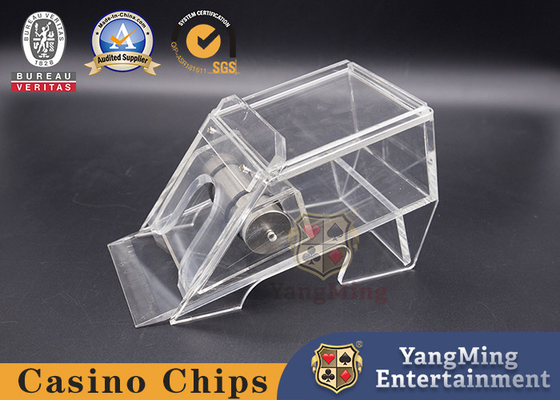 Beli Deluxe 1 Dek Kartu Dealer Sepatu Transparan Acrylic Kasino Blackjack Meja Poker Dealer Sepatu pembuatan online