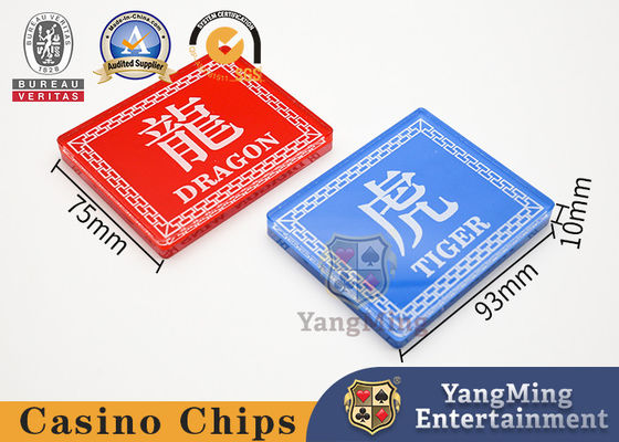 Beli Acrylic Crystal Red Blue Dragon Tiger Poker Table Manor Leisure Positioning Card pembuatan online