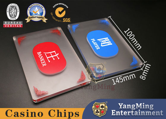 Beli Akrilik Buram Merah Dan Biru Manor Idle Betting Kartu Baccarat Poker Meja Kasino pembuatan online