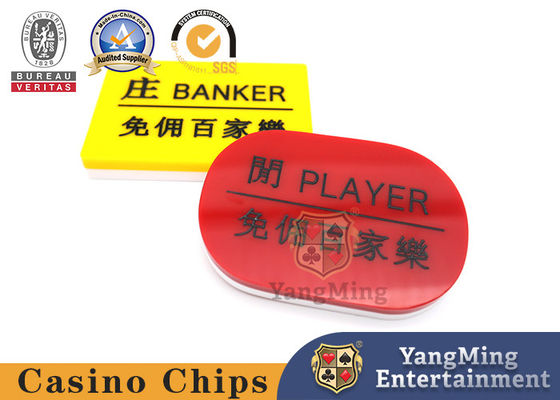 Beli Baccarat Free Servant Manor Leisure Card Ukiran Akrilik Meja Poker Merah dan Kuning pembuatan online