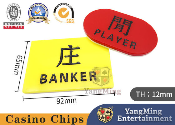 Beli 12mm Kartu Poker Baccarat Akrilik Ukir Penanda Meja Poker Cina Dan Inggris Merah Dan Kuning pembuatan online