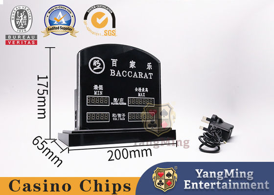 Beli Aksesori Permainan Kasino Transparan Kartu Taruhan Meja Permainan Poker Baccarat Kartu Merah Elektronik LED pembuatan online