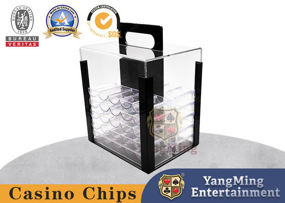 Beli Aksesori Permainan Kasino Kokoh 1000 Yard Kotak Chip Meja Poker Portabel Tebal Transparan Akrilik pembuatan online