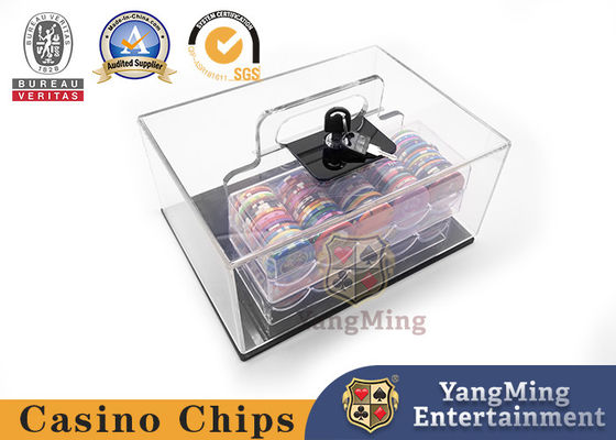 Beli Kotak Chip Poker Meja Kasino Baccarat Akrilik Dengan Kunci Genggam pembuatan online