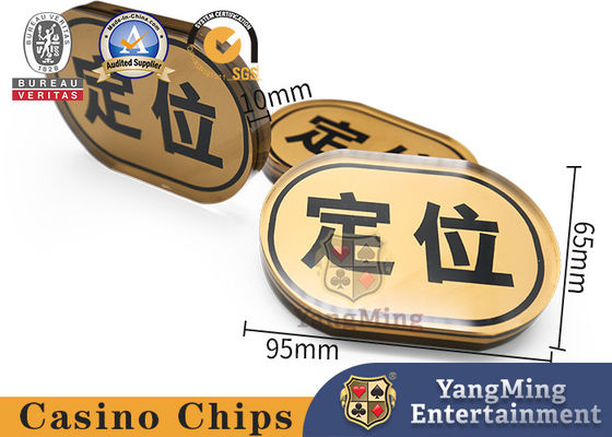 Beli Gold Oval Positioning Card International Bull Poker Table Game Aksesoris yang disesuaikan pembuatan online