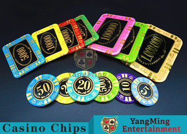 Beli Putaran Bentuk RFID Casino Chips / Chips Poker Casino Dengan Ketahanan Aus Yang Baik pembuatan online
