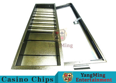 Beli Mudah Dioperasikan Poker Chip 1 Lapisan Rak Logam Poker Table Chip Tray Dengan Enkripsi Kunci Tunggal pembuatan online