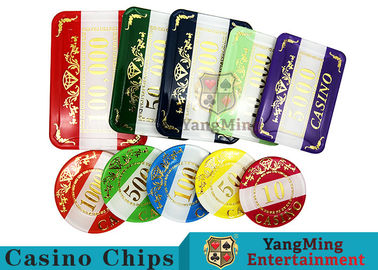 Beli Poker Style Numbered Poker Chip Set Warna Cerah Dengan Logo Cetak Khusus pembuatan online