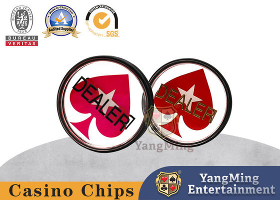 Beli Dealer Kartu Posisi Akrilik Transparan Merek Texas Hold'Em Permainan Kartu Ukiran Bulat pembuatan online