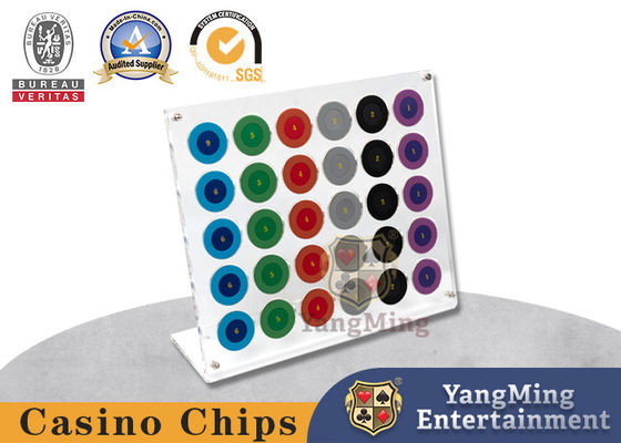 Beli Rak Chip Poker 30 Buah Transparan Sepenuhnya Baru Rak Chip Meja Kasino Chip Bulat pembuatan online
