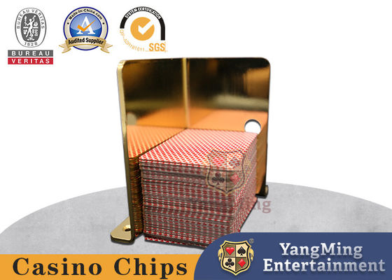 Beli Brand New Stainless Steel Metal Emas Pemegang Kartu Casino Kartu tegak Pegang Tanda pembuatan online