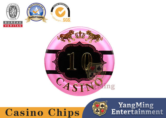 Beli Koin Chip Permainan Poker Berlapis Emas Kristal Akrilik Harimau Naga Baccarat Kasino pembuatan online
