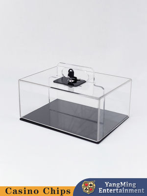 Beli Meja Judi Customized Texas Poker Chip Box Dengan 400 Piece Of Acrylic Transparent Clay Chip Case pembuatan online