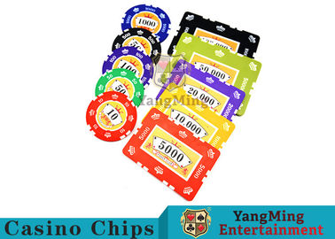 Beli 760 pcs 12g Stiker Tanah Liat Murni Poker Chip Set Dengan Nomor Dan logo UV pembuatan online