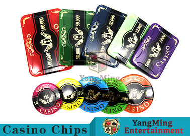Beli 760 pcs Acrylic Premium Bronzing Kasino Poker Chip Set Untuk Hiburan pembuatan online