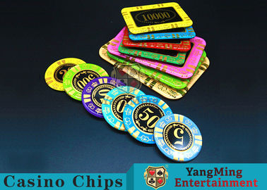 Beli Chip Kasino RFID Anti-Pemalsuan / Chip Poker Bentuk Bulat pembuatan online