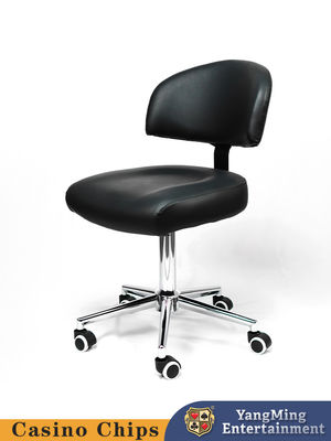 Beli Black Metal Pulley Chair Meja Judi Kursi Dealer Dengan Ketinggian Yang Bisa Disesuaikan pembuatan online