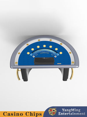 Beli Half Round Black Jacket Casino Poker Table Metal Step untuk Kompetisi Internasional pembuatan online