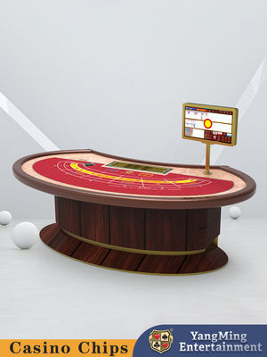 Beli Desain Custom Treadle Casino Poker Meja Oval Treadle Lucky Enam Baccarat Poker Meja pembuatan online