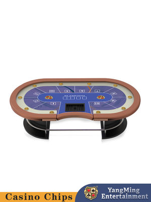 Beli Kompetisi Meja Kasino Texas Desain Baru Oval Metal Step Poker Club Table pembuatan online