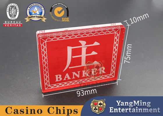 Beli Banker Player Baccarat Gambling Table Menangkan Dealer Marker Crystal Warna Biru Merah pembuatan online