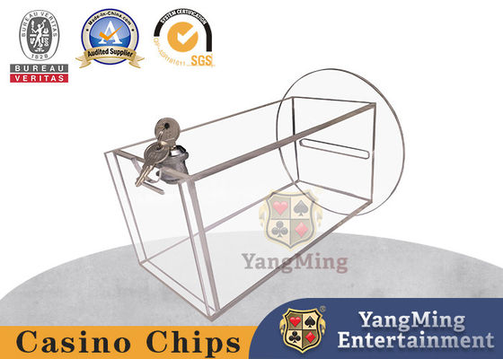 Beli Perjudian Baccarat Poker Meja Drop Bermain Kartu Acylic Box Cash Carrier Bundar Bagian Bawah Dengan 1 Kunci pembuatan online