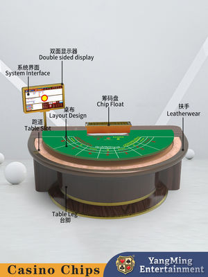 Beli Meja Poker Kayu Deluxe Meja Baccarat Semi-Circular Treadle Meja Poker Counter Gaya Asia Tenggara pembuatan online