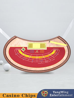 Beli Grosir Customized Oval Treadle Lucky Six Meja Texas Baccarat Kasino Poker Meja Gaming pembuatan online