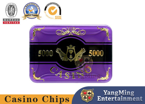 Beli Baccarat Acrylic Chip Set Chip Permainan Meja Poker Berlapis Emas Suhu Tinggi pembuatan online