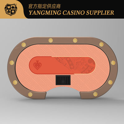Beli Custom Oval Metal Treadle Casino Hotel Texas Hold'em Meja Permainan Poker pembuatan online