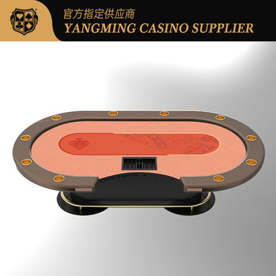 Beli Meja Poker Texas Hold'em dengan Kaki Logam Baru yang Diperbarui untuk Turnamen Poker Texas Hold'em Kasino Internasional pembuatan online