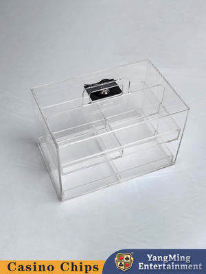Beli Acrylic Clear Locking Carrying Case Casino Club Poker Game Table Top Chip Case pembuatan online