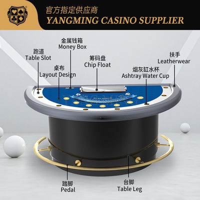 Beli Meja Poker Blackjack Separuh Putaran Profesional untuk Kasino dan Game Room Permainan Rekreasi pembuatan online