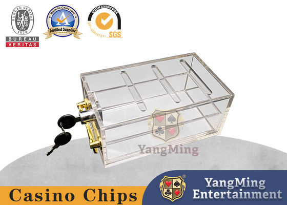 Beli Akrilik Transparan Berkualitas Tinggi 8-Pasang Poker Cut Kotak Kartu Meja Poker Hiburan Disesuaikan Dengan Kunci Dibuang pembuatan online