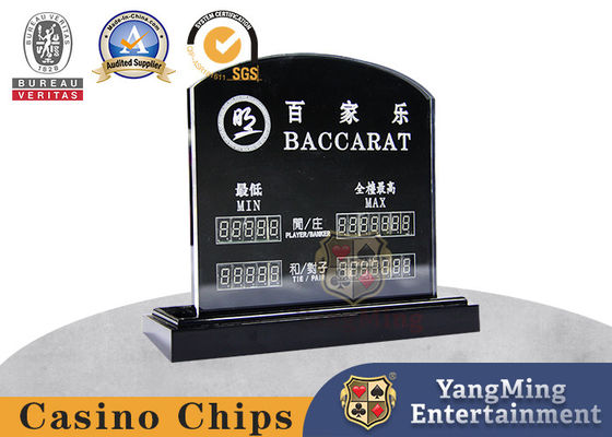 Beli Lampu LED Elektronik Akrilik Baccarat Meja Poker Meja Taruhan Batas Kartu Merah pembuatan online